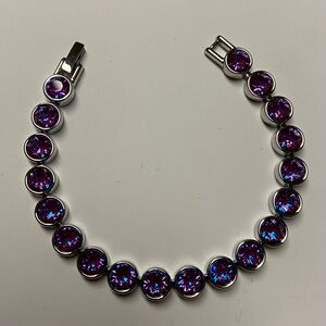 Touchstone Crystal by Swarovski Burgundy Delight Ice Bracelet